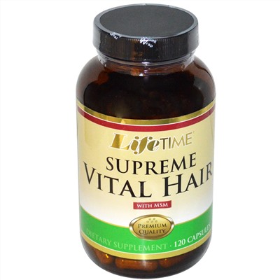 LifeTime Vitamins, Supreme Vital Hair с MSM, 120 капсул