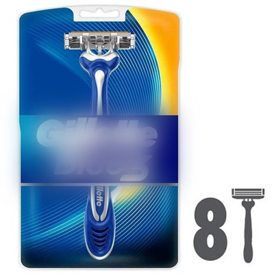 Станок для бритья одноразовый Dʤɪˈlett БЛЮ-3 Comfort/БЛЮ-3 Cool/ Blue-3 Comfort Slalom (8 шт.) (Оригинал)