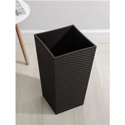 Кашпо для цветов со вставкой «Ротанг», 21 л (11.2 л), коричневое