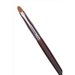 Kristaller Кисть для макияжа бровей, глаз и губ, «язычок» малый, дерево, нейлон, коричневый, 16 см KRISTALLER, 1178984