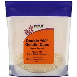 Now Foods, Double "00" Gelatin Caps, Approx. 750 Empty Gelatin Capsules