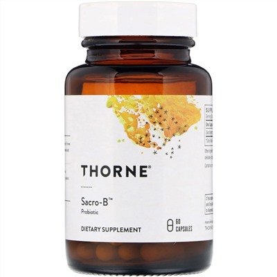 Thorne Research, Sacro-B, пробиотик, 60 капсул