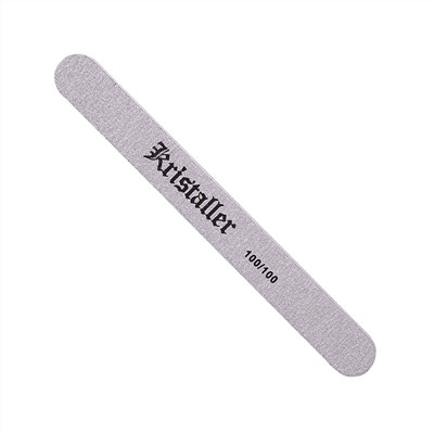 Kristaller Пилка для ногтей прямая 100/100 грит, серый 14406