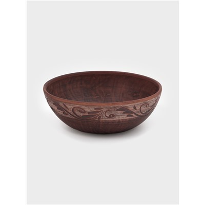 Салатник «Ангоб», 1 л, 6×18.5 см, красная глина