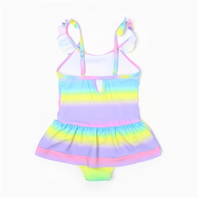 Купальник слитный для девочек, цвет сиреневый, рост 122-128 см