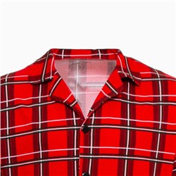 Пижама мужская (рубашка, брюки) KAFTAN «Клетка», размер 52