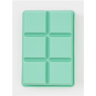 Форма для льда Доляна «Кубик», силикон, 16×11×4.8 см, 6 ячеек (4.6×4.6 см), бирюзовая