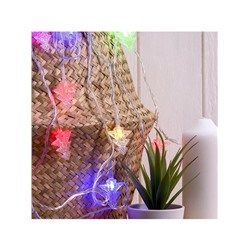 Гирлянда «Нить» 5 м с насадками «Ёлка в крапинку», IP20, прозрачная нить, 20 LED, свечение мульти (RG/RB), мигание, 220 В