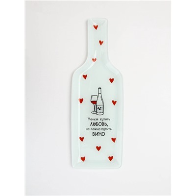 Блюдо сервировочное «Любовь», в форме бутылки, 11.3×34.5 см