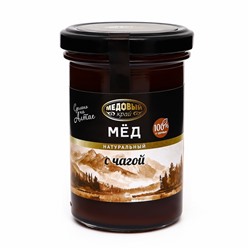 Мед натуральный с чагой, 300 г, стекло
