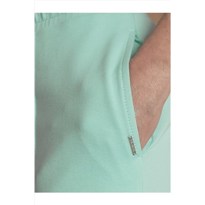 Прямые трикотажные брюки на резинке из футера двухнитки эластичные VILATTE, 1228113