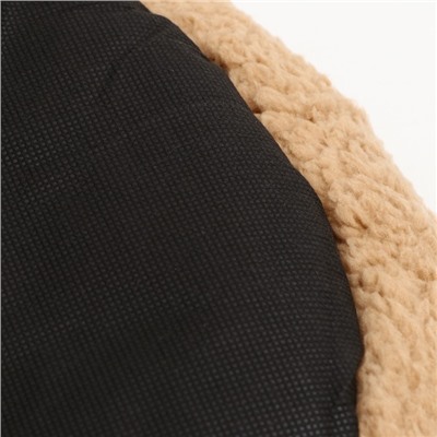 Лежанка для животных «Уют», мягкий мех, 45×35×11 см, коричневая