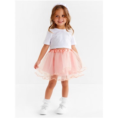 Юбка сетка детская KAFTAN, пудровый, размер 28