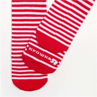 Колготки Крошка Я «Дед Мороз», красный, рост 68-74 см