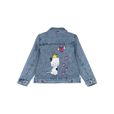 Куртка текстильная джинсовая для девочек