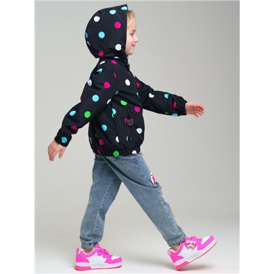 Куртка текстильная с полиуретановым покрытием для девочек (ветровка)