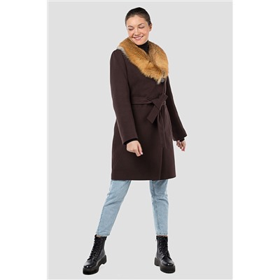 02-2952 Пальто женское утепленное (пояс)