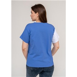 Футболка Авангард (Василек/белый)