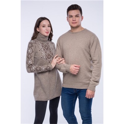 Туника серая с горлом из 100% шерсти яка