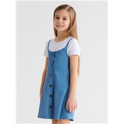 Сарафан для девочки MINAKU: Jeans collection, голубой, рост 152 см