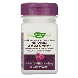 Nature's Way, Silybin Advanced from Milk Thistle, 120 mg, 60 Vegan Capsules