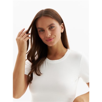 Пижама женская (футболка, шорты) MINAKU: Home collection, размер 44, цвет экрю