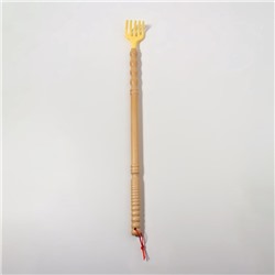 Массажёр - чесалка, универсальный, деревянный, 44.5×4.2×2.5 см, бежевый