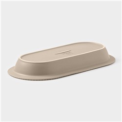 Блюдо Magistro Jarwah Lausanne, 32×15.5 см, фарфор, бежевое