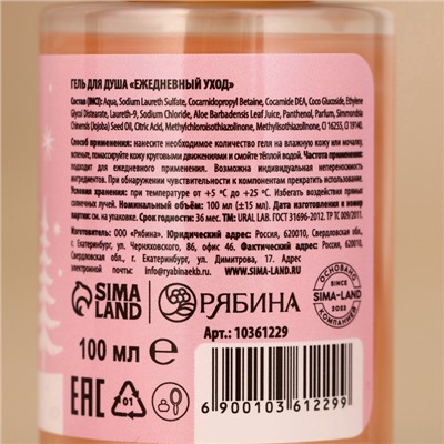 Подарочный набор новогодний URAL LAB «Исполнения желаний»: гель для душа 100 мл и мист для тела 88 мл