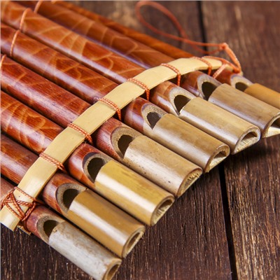 Сувенирный музыкальный инструмент «Флейта Пана» 21×13×2 см, МИКС