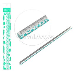 Линейка четырёхгранная "Мятные коты" 30 см, акрил