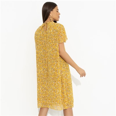 Платье с креативным воротником, Мечтательная (желтый)