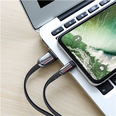 Кабель USB - Apple lightning Hoco U74 12W 120см 2,4A  (black)