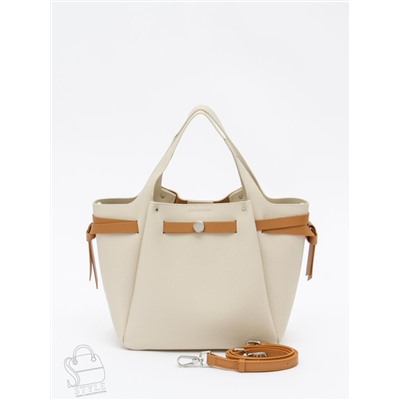 Сумка женская кожаная 52982OS off white Polina&Eiterou