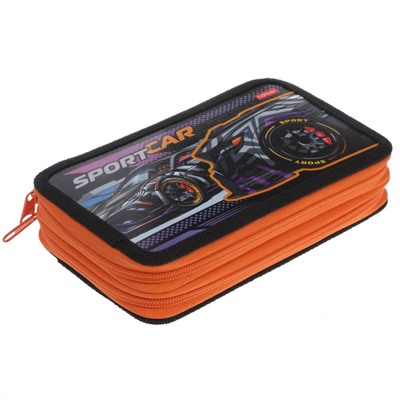 Пенал 4-х ств. 190х110 мм "Sport car" с табл.умножения (089048) 47109 Хатбер