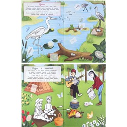 Развивающая брошюра. IQ-Наклейки. В ЛЕСУ (НН-7986) А4,8л