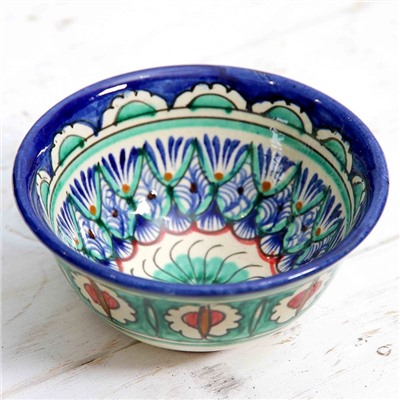 Пиала для чая Риштанская Керамика «Узоры», 200 мл, d=11 см, МИКС