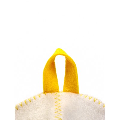 Шапка для бани и сауны «Матрёшка с уточками», полиэфир, шерсть, белая