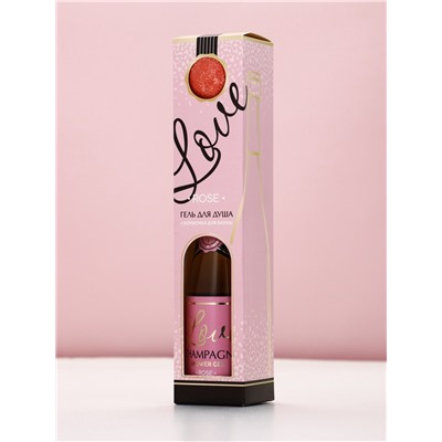 Подарочный набор Love Champagne, гель для душа шампанское 250 мл и бомбочка для ванны, Чистое счастье
