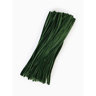 Синельная проволока, набор 100 штук, зелёная, 30 см