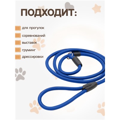 Ринговка для собак, 130×1 см, синяя