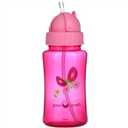 Green Sprouts, Straw Bottle, Pink
