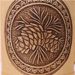 Туес «Шишки», 8×8×10 см, береста