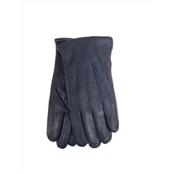 Мужские перчатки из натуральной кожи, цвет черный