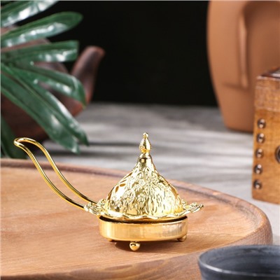 Курильница для благовоний порошковых и конусов «Колесница», кремовая, 7×12.5 см