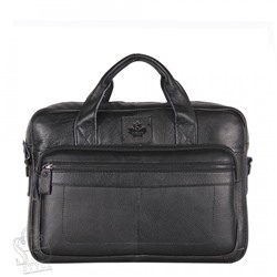 Портфель мужской кожаный 11018Z black Zinimsk