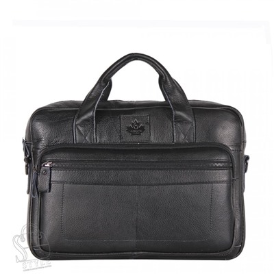 Портфель мужской кожаный 11018Z black Zinimsk
