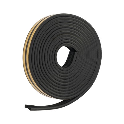 Уплотнитель резиновый ТУНДРА, профиль E, размер 4×9 мм, черный, в упаковке 6 м