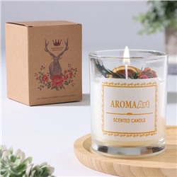 Свеча ароматическая Aroma Art, страстная самба, круглая, 8×10.5 см