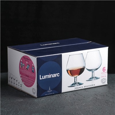 Набор бокалов для коньяка Luminarc French Brasserier, 250 мл, стекло, 6 шт.